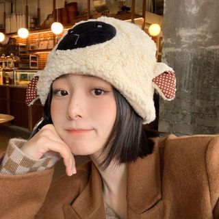 PVN52244 Mũ Len Trùm Đầu Hình Mặt Cừu Cute
