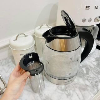 Ấm Siêu Tốc Thuỷ Tinh Kèm Lõi Lọc Dung Tích 1.8L BUCOOK - Hàng Chính Hãng