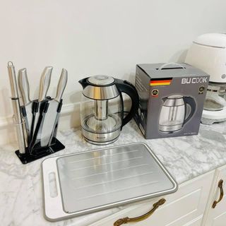 Ấm Siêu Tốc Thuỷ Tinh Kèm Lõi Lọc Dung Tích 1.8L BUCOOK - Hàng Chính Hãng