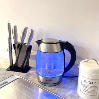 Ấm Siêu Tốc Thuỷ Tinh Kèm Lõi Lọc Dung Tích 1.8L BUCOOK - Hàng Chính Hãng