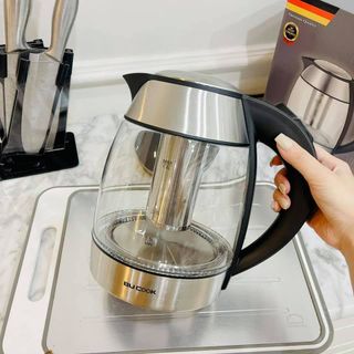 Ấm Siêu Tốc Thuỷ Tinh Kèm Lõi Lọc Dung Tích 1.8L BUCOOK - Hàng Chính Hãng