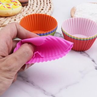 PVN50526 Set 6 khuôn làm bánh silicon, khuôn cupcake làm muffin, dụng cụ làm bánh, đồ ăn dặm cho bé