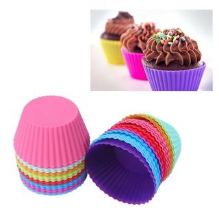 PVN50526 Set 6 khuôn làm bánh silicon, khuôn cupcake làm muffin, dụng cụ làm bánh, đồ ăn dặm cho bé
