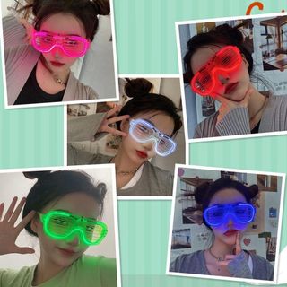 PVN56074 Kính rèm gắn đèn led phát sáng nhiều màu nhấp nháy độc đáo vui nhộn tiệc tùng sinh nhật dạo phố