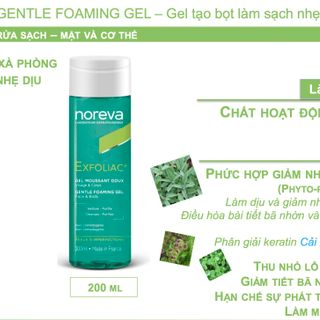 Gel Rửa Mặt Tạo Bọt Cho Da mụn Noreva Exfoliac Intensive Foaming Gel 200ml
