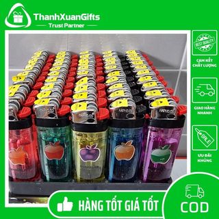Quẹt Bic Hằng Phong In Quả Táo - Hàng Chính Hãng