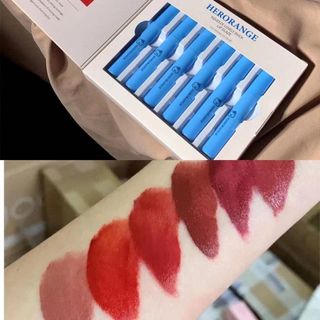 Set Son Kem Lì Herorange Con Vịt 6 Màu Siêu Xinh ( Set Xanh)
