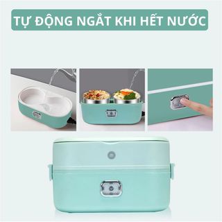 Hộp Hâm Cơm, Thức Ăn Mishio MK317 kèm 2 hộp inox 304