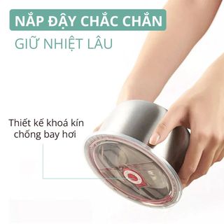 Hộp Hâm Cơm, Thức Ăn Mishio MK317 kèm 2 hộp inox 304