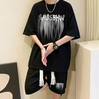 Set bộ áo thun quần short in hình (SAUSBHW)cực chất unisex dành cho nam nữ