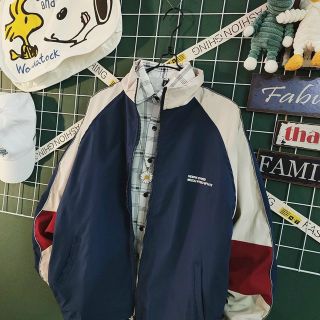 Áo khoác nam unisex cổ đứng vải dù 2 lớp phối màu độc lạ họa tiết in chữ đi mưa,cản gió,chống nắng