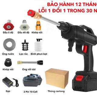 MÁY RỬA XE DÙNG PIN - PIN 10 CELL DÙNG 40P