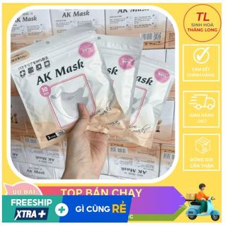 Thùng 100 chiếc Khẩu trang 5D AK Mask 10 túi kháng khuẩn 10 chiếc/túi - Chọn màu tùy ý