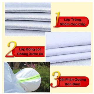 Bạt Phủ Ô Tô, Bạt Phủ Xe Ô Tô 3 Lớp Cao Cấp Chống Mưa, Chống Nắng, Chống Cháy