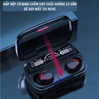 Tai Nghe Bluetooth không dây M10 bản Pro pin Trâu, nút cảm ứng tự động kết nối chống nước chống ồn