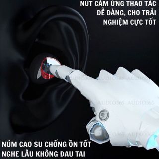Tai Nghe Bluetooth không dây M10 bản Pro pin Trâu, nút cảm ứng tự động kết nối chống nước chống ồn