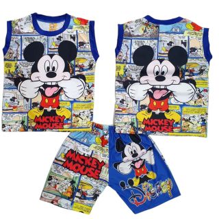 [8-40Kg] Bộ đồ bé trai quần đùi in hình 3D HOT TREND - ms09