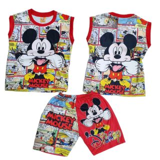 [8-40Kg] Bộ đồ bé trai quần đùi in hình 3D HOT TREND - ms09