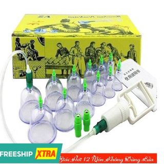 [Sale hủy diệt] Bộ giác hơi 12 món không dùng lửa Có Dây Nối .ĐTLV