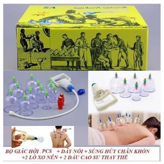[Sale hủy diệt] Bộ giác hơi 12 món không dùng lửa Có Dây Nối .ĐTLV