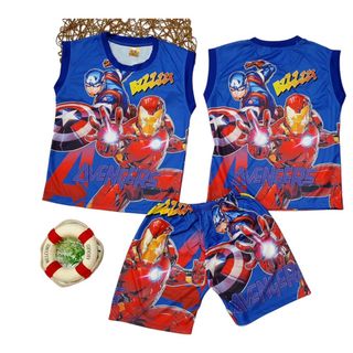 [8-40Kg] Bộ đồ bé trai quần đùi in hình 3D HOT TREND - ms03