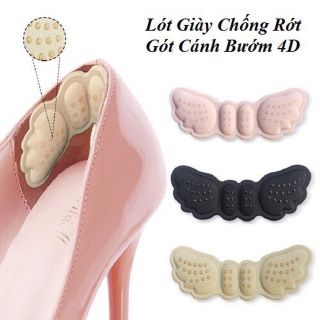 Lót giày chống rớt gót cánh bướm 4D có mặt gai silicon bám chân, mặt sau có keo dán giá sỉ