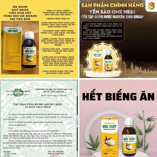 Siro yến sào one nest hỗ trợ ăn ngon miệng ngủ ngon giấc