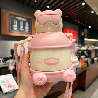 Bình nước Gấu Ú Vũ Trụ Sticker cực Cool 900ml