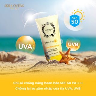 [ Mua 6 tặng 1] Kem chống nắng Skinlovers không tan trong nước SPF 50+ PA+++ 40ML