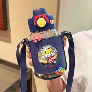 Bình Nước ANT-MAN Mix Phụ kiênn túi đeo cực cute 600ml
