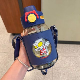Bình Nước ANT-MAN Mix Phụ kiênn túi đeo cực cute 600ml