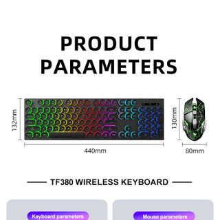 Bộ Phím Chuột Wireless T-WOLF TF380