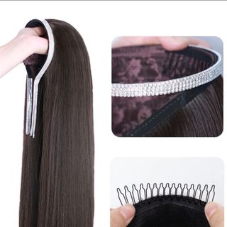 Tóc giả cài băng đô