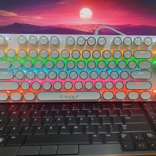 Bàn phím cơ T-WOLF T12, Blue Switch, USB, LED, 87 Gaming