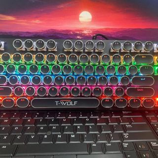 Bàn phím cơ T-WOLF T12, Blue Switch, USB, LED, 87 Gaming