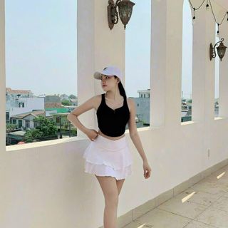 Chân váy tầng xoè kho về lại đủ sll cho khách làm đồng phục lễ 30/4-1/5 nhen khách Siêu Giá Sỉ