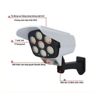 Đèn Năng Lượng Mặt Trời Hình Camera 3 Chế Độ Cảm Biến Chuyển Động Siêu Sáng,Dễ Lắp Đặt