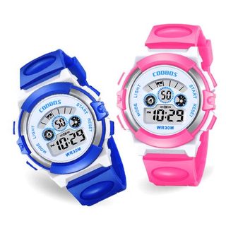 (Chuyên Sỉ) Đồng hồ thể thao trẻ em COOBOS Coolboss 0919 đèn led 7 màu dành cho bé trai bé gái - Sỉ SLL