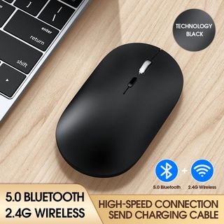 MOUSE KO DÂY X2 Bluetooth + Wireless 2.4 GH charging