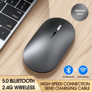 MOUSE KO DÂY X2 Bluetooth + Wireless 2.4 GH charging