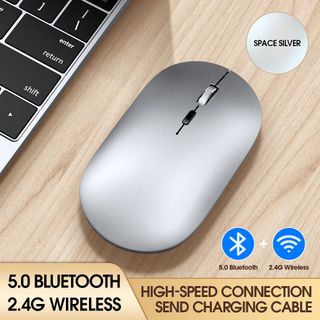 MOUSE KO DÂY X2 Bluetooth + Wireless 2.4 GH charging