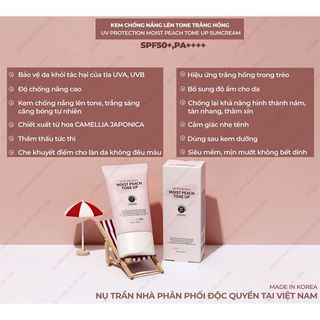 Kem chống nắng nâng tone trắng hồng LOOKS&MEII 50ml