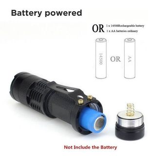 Đèn Pin Led 2 Bóng Ánh Sáng Tím Soi Tiền Tem, Vé Số, kích thước: 11cm x 1.7cm - SP005761