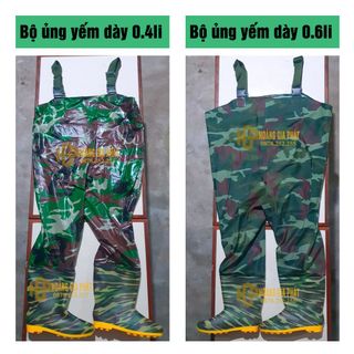 Ủng yếm lội nước Hoa San rằn ri đế cứng đủ size, loại dày, ủng lội nước liền quần, ủng yếm lội nước [HGP SAFETTY]