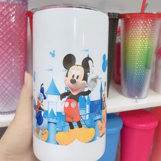 Ly giữ nhiệt hoạ tiết chuột mickey,dung tích 600ml,tặng kèm ống hút inox+ cọ vệ sinh ống hut+ túi đựng ly