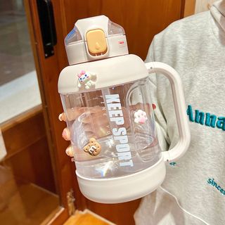 Bình Nước Quai xách KEEP SPORT Sticker nắp bật cực yêu 1600ml