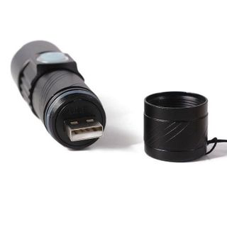 Đèn Pin Siêu Sáng Sạc USB Zoom 4x, kích thước: 9cm x 2.4cm - SP005760