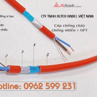 Cáp chống cháy chống nhiễu Altek kabel + GFT (vải amiang) giá sỉ