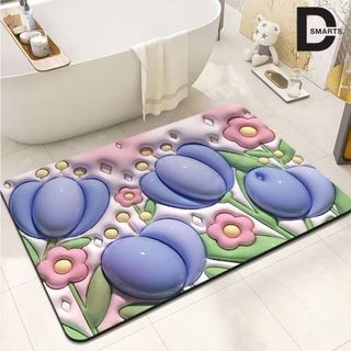Thảm lau chân in ấn hình 3D siêu cute mẫu hot 2023, thảm chùi chân giột nước 3s, kích tấc 40*60CM ,đồ gia dụng thông min