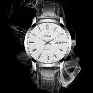 Đồng Hồ Nam - Thương Hiệu ETERNO EM2002L DA ĐEN TRẮNG